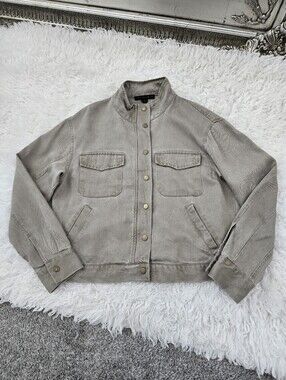 Jane + Delancey relaxed functional utility jacket shacket mineral-washed Medium